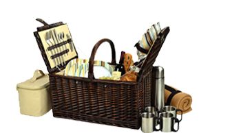 Buckingham  Basket for 4 w/Blkt & Coffee